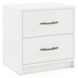 2 Drawer Nightstand Modern Bedside Table Accent Sofa Side Table - thumbnail 1