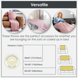 "Emma Barclay Honeycomb Throw Over Blanket 70"" X 100"" Blush" - thumbnail 4