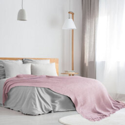 "Emma Barclay Honeycomb Throw Over Blanket 70"" X 100"" Blush" - thumbnail 7