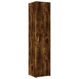 Berkfield Slim Storage Cabinet Smoked Oak 40X42.5X225 Cm Engineered Wood - thumbnail 6