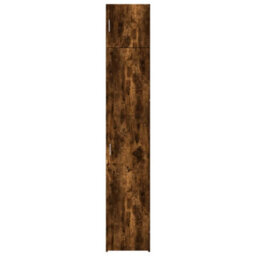 Berkfield Slim Storage Cabinet Smoked Oak 40X42.5X225 Cm Engineered Wood - thumbnail 4