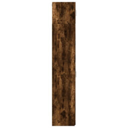 Berkfield Slim Storage Cabinet Smoked Oak 40X42.5X225 Cm Engineered Wood - thumbnail 7