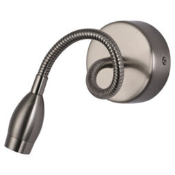Living And Home 3W Contemporary Silver Metal Adjustable Gooseneck Low-Energy Led Wall Light - thumbnail 4