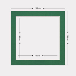 Ak Frames 50X50Cm Emerald Picture Mounts To Fit 40X40Cm Aperture Size - Mount Board Only (No Frame Included) - thumbnail 3