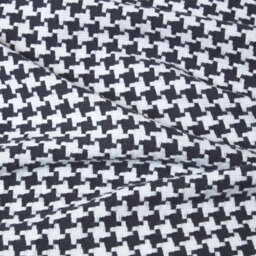 Homescapes Black Houndstooth 100% Cotton Bedspread Throw, 255Cm X 360Cm - thumbnail 4