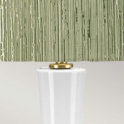 Luminosa Lighting Luminosa Milo Table Lamp With Round Shade, Aged Brass, White, Green - thumbnail 3