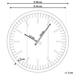 Wyld And Coco Novatime Wall Clock 38 Cm Black Maidenhair Wood Veneer Minimalist Non-Numeral Design - thumbnail 4