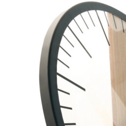 Wyld And Coco Novatime Wall Clock 38 Cm Black Maidenhair Wood Veneer Minimalist Non-Numeral Design - thumbnail 5
