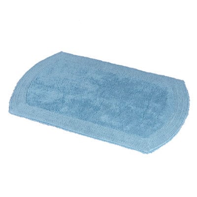 Showerdrape Ultra 100% Cotton Cobalt Blue Reversible Bath Mat 800 X 500mm - image 1