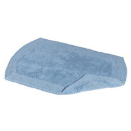 Showerdrape Ultra 100% Cotton Cobalt Blue Reversible Bath Mat 800 X 500mm - thumbnail 2