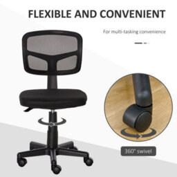 Small Office Chair Without Arms, Ergonomic Swivel Mesh Desk Chair - thumbnail 4