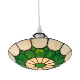 First Choice Lighting Totnes - Tiffany Green Uplight Easy Fit Pendant Shade - thumbnail 3