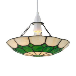 First Choice Lighting Totnes - Tiffany Green Uplight Easy Fit Pendant Shade - thumbnail 1