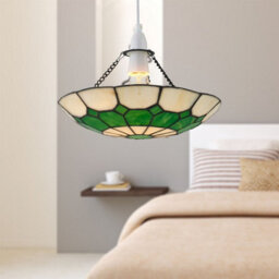 First Choice Lighting Totnes - Tiffany Green Uplight Easy Fit Pendant Shade - thumbnail 5