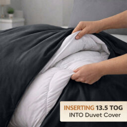 Ameha Duvet 13.5 Tog With Charcoal Duvet Cover & Matching Pillowcases, Breathable, Bedding Set, King 230X220Cm - thumbnail 3
