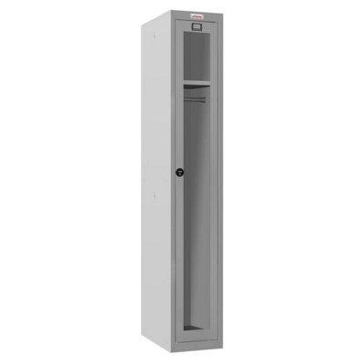 Phoenix Safe Company Phoenix Plc Series Plc1133Ggc 1 Column 1 Clear Door Personal Locker In Grey With Combination Lock - image 1