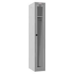 Phoenix Safe Company Phoenix Plc Series Plc1133Ggc 1 Column 1 Clear Door Personal Locker In Grey With Combination Lock - thumbnail 1
