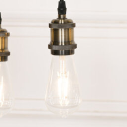 5-Light Industrial Style Large Kitchen Island Linear Pendant Wooden Ceiling Light - thumbnail 3
