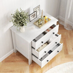 3-Drawer Dresser Wide Chest Of Drawers Modern Large Nightstand Closet Storage - thumbnail 3