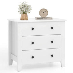 3-Drawer Dresser Wide Chest Of Drawers Modern Large Nightstand Closet Storage - thumbnail 1