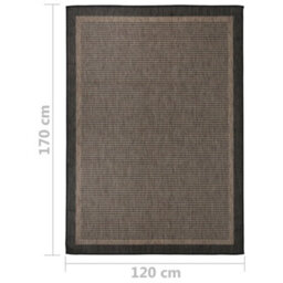 Walplus Outdoor Flatweave Rug 120X170 Cm Dark Brown - thumbnail 6
