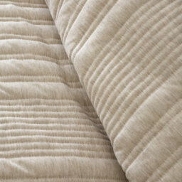 Pineapple Elephant Tamba Jersey Stripe Quilted Single Duvet Cover Set With Pillowcase Natural - thumbnail 4