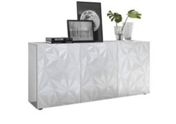 FurniComp LTD Furnicomp Evora 3 Door White Gloss Sideboard - thumbnail 3