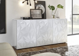 FurniComp LTD Furnicomp Evora 3 Door White Gloss Sideboard - thumbnail 1