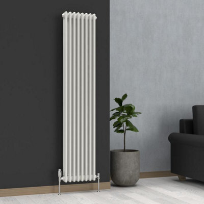 Planet Radiators Three Column 1800 X 380mm Cast Iron Style Radiator White