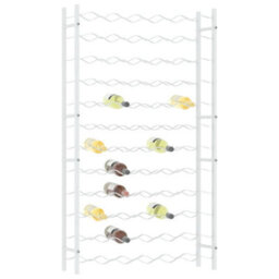 Berkfield Wine Rack For 72 Bottles White Metal - thumbnail 3