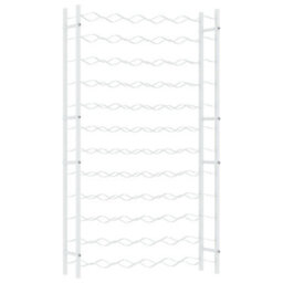 Berkfield Wine Rack For 72 Bottles White Metal - thumbnail 2