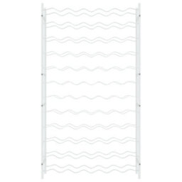 Berkfield Wine Rack For 72 Bottles White Metal - thumbnail 4