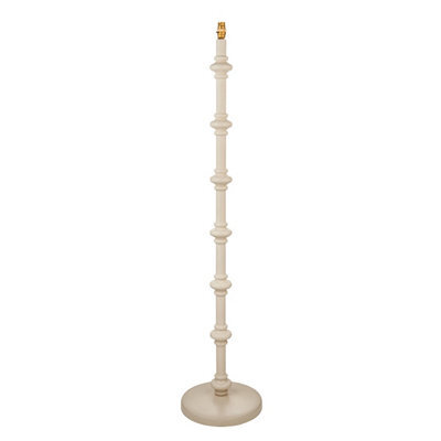 Loops Trendy 1380mm Satin Almond Floor Lamp With Stylish Brass B22 Holder - image 1
