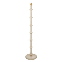 Loops Trendy 1380mm Satin Almond Floor Lamp With Stylish Brass B22 Holder