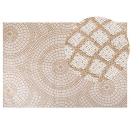 Beliani Rug Ariba White Beige 200 X 300 Cm Jute - thumbnail 1