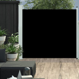 Walplus Patio Retractable Side Awning Garden Sun Shade Canopy Gazebo For Back Door, Porch, Patio 170X300 Cm Black - thumbnail 1