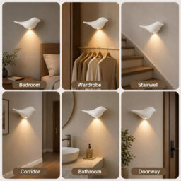 Amorly 2 Pack White Motion Sensor Night Lights, Rechargeable Cordless Magnetic Wall Lamp,for Hallway, Bathroom, Stairway, Entryway - thumbnail 4