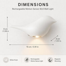 Amorly 2 Pack White Motion Sensor Night Lights, Rechargeable Cordless Magnetic Wall Lamp,for Hallway, Bathroom, Stairway, Entryway - thumbnail 6