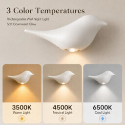 Amorly 2 Pack White Motion Sensor Night Lights, Rechargeable Cordless Magnetic Wall Lamp,for Hallway, Bathroom, Stairway, Entryway - thumbnail 5