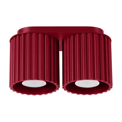 Luminosa Lighting Luminosa Aura Surface Mounted Downlight Burgundy 2X Gu10 - image 1