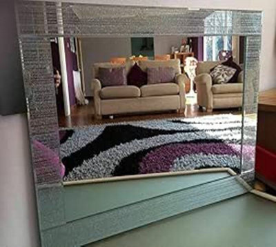 Biznest New Glitter Frame Mirror Room/bathroom Use Dimensions: 40 X 60Cm (Approx.)