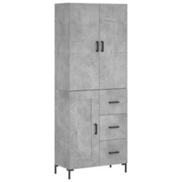 Berkfield Highboard Concrete Grey 69.5X34X180 Cm Engineered Wood - thumbnail 2