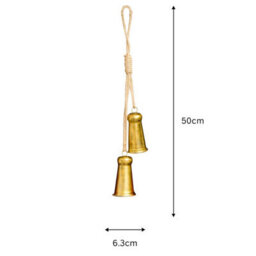Melody Maison Large Gold Metal Hanging Bells Christmas Tree Decoration - 50Cm - thumbnail 7