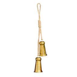 Melody Maison Large Gold Metal Hanging Bells Christmas Tree Decoration - 50Cm - thumbnail 6