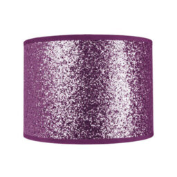 Happy Homewares Modern And Designer Bright Purple Glitter Fabric Pendant/lamp Shade 25Cm Wide