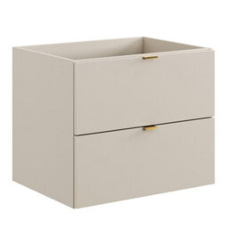 Heze Furniture Dalia Bathroom Cabinet Vanity  100Cm With Two Open Shelving In Cashmere & Cremona Oak - thumbnail 3