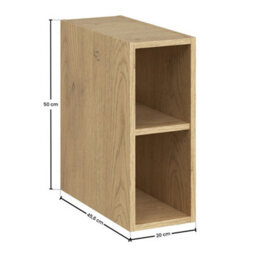 Heze Furniture Dalia Bathroom Cabinet Vanity  100Cm With Two Open Shelving In Cashmere & Cremona Oak - thumbnail 6