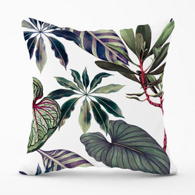 Warren Reed Designer Watercolor Tropical Leaf Cushions 60Cm X 60Cm - image 1