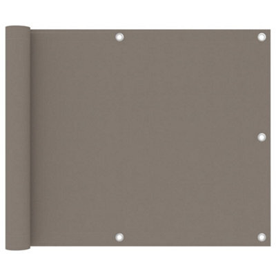 Berkfield Balcony Screen Taupe 75X500 Cm Oxford Fabric - image 1