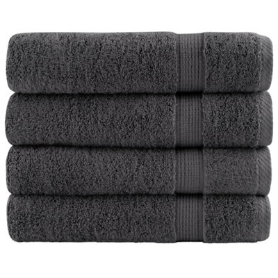 Berkfield Premium Shower Towels Solund 4Pcs Anthracite 70X140Cm 600Gsm - image 1